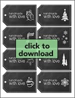 Free Printable: Handmade Chalkboard Gift Tags