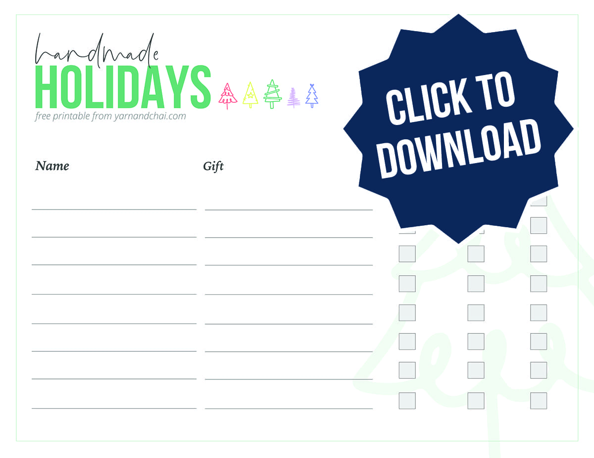 Handmade Holidays: Free Printable Checklist